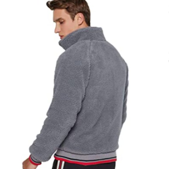 ZITY Men's Grey Fleece Sports Cardigan - Picture 3 of 5